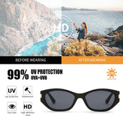 ÉÌƷͼƬ 10 | B0GV7G6XL2 | FEISEDY Retro Cat Eye Sunglasses for Women Trendy Shades Chunky Frame B0418