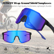 ÉÌƷͼƬ 7 | B0FMRGGCL4 | FEISEDY Polarized Sports Sunglasses for Men Women Youth - Baseball, Running, Cycling UV400 Protection 4 Lenses B0279