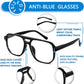 商品图片 6 | B0CHJST8ZK | FEISEDY Retro Aviator Reading Glasses Women Men Blue Light Blocking Reader Plastic Lightweight Frame B0071