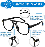 ÉÌƷͼƬ 6 | B0CHJST8ZK | FEISEDY Retro Aviator Reading Glasses Women Men Blue Light Blocking Reader Plastic Lightweight Frame B0071
