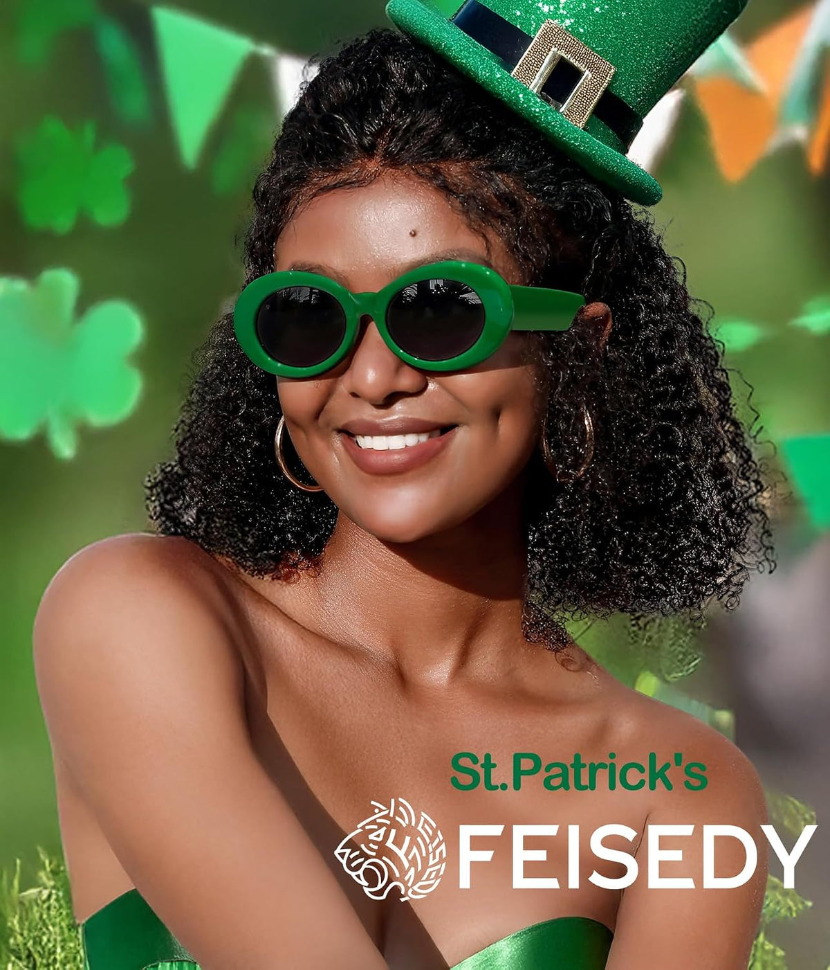 ÉÌƷͼƬ 62 | B074H8KFSZ | FEISEDY Sunglasses White Oval Clout Goggles for Women Men Retro Round Trendy Rimmed Clueless Costume Frame B2253