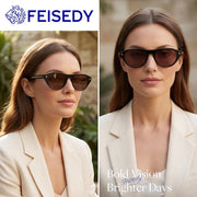 ÉÌƷͼƬ 31 | B0GSYML7HF | FEISEDY Retro Oval Cat Eye Sunglasses for Women Men B0411