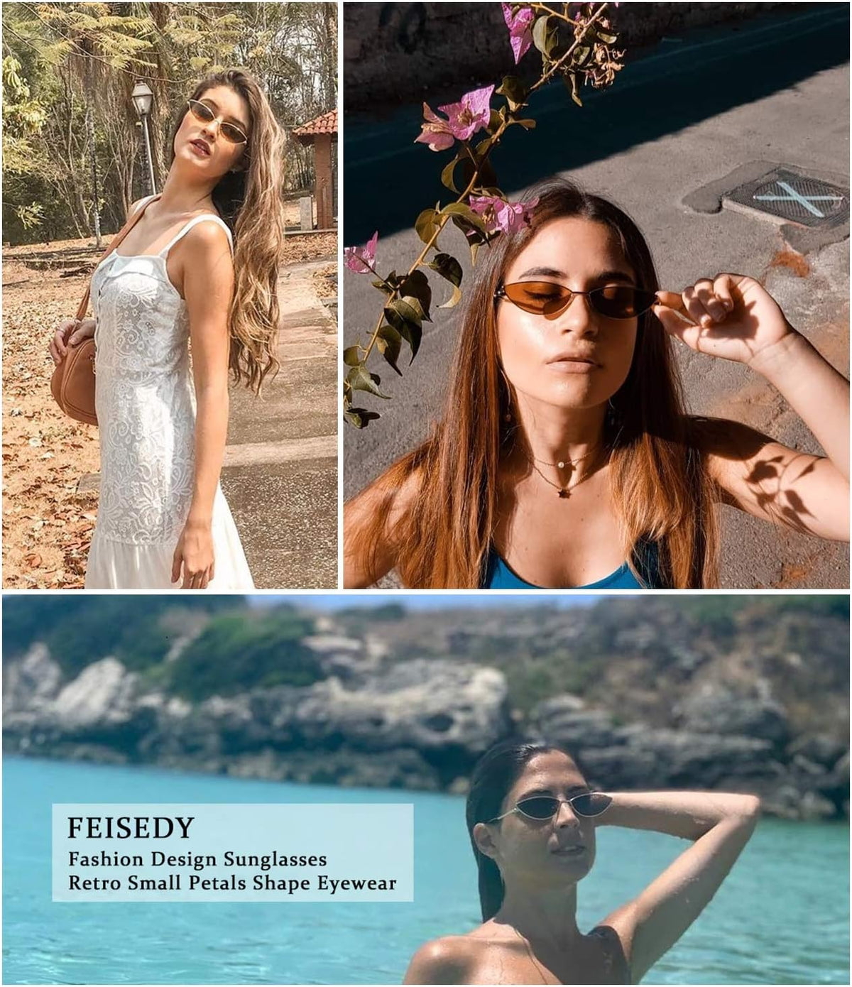 ÉÌƷͼƬ 33 | B0CNZ29R9R | FEISEDY Y2K Sunglasses for women Men Fashion Cateye Designer B2298