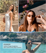 ÉÌƷͼƬ 33 | B0CNZ29R9R | FEISEDY Y2K Sunglasses for women Men Fashion Cateye Designer B2298
