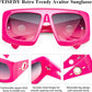 商品图片 4 | B0CYX6Y87W | FEISEDY Retro Oversized Avaitor Sunglasses for Women Men Bold Thick Frame Flat Top Shades B0126