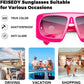 商品图片 6 | B0CYX6Y87W | FEISEDY Retro Oversized Avaitor Sunglasses for Women Men Bold Thick Frame Flat Top Shades B0126