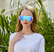 ÉÌƷͼƬ 19 | B0CWTZ9491 | FEISEDY Fashion Polarized Sunglasses Oversized One Piece Reflective Lens Sports Sun Glasses B0122