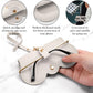 商品图片 23 | B0CFPPR4K1 | FEISEDY 2Pack Soft Leather Sunglass Bag, Portable Holder Eyeglasses Case | Lightweight Portable Design, With Button Clip Wrist Strap for Travel Daily Use B0049