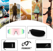 ÉÌƷͼƬ 42 | B0BQLPB8JV | FEISEDY Sports Sunglasses for Men and Women, UV400 Protection Outdoor Cycling Driving Fishing Glasses B2987