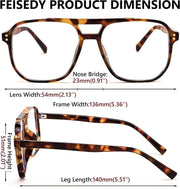 ÉÌƷͼƬ 6 | B0C6ZZXZ3F | FEISEDY Blue Light Glasses for Women Men Oversized Pilot Lightweight B2866