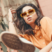 商品图片 28 | B0BV5YP1F2 | FEISEDY Retro Rectangle Sunglasses for Women Trendy Small Square Sunglasses 90s Vintage Shades B2968