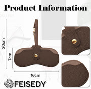 ÉÌƷͼƬ 14 | B0FMXVJLZR | FEISEDY Sunglass Case, 2Pcs Soft Leather Eyeglass Cases for Women