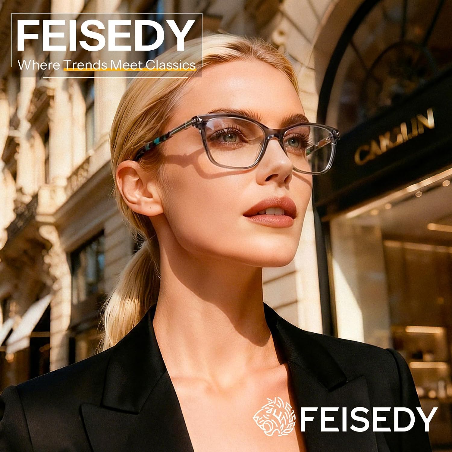 商品图片 23 | B0FZT81LLR | FEISEDY Blue Light Glasses for Women Men TR90 Computer Phone Gaming B0370 | Blue Light Blocking Glasses, Anti Eyestrain and Glare, Soft Comfortable Fit with Spring Hinges