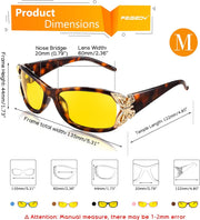 ÉÌƷͼƬ 71 | B081YY5RM3 | FEISEDY Classic Womens Night Glasses Driving Anti Glare Wrap Around Yellow Sunglasses B2548