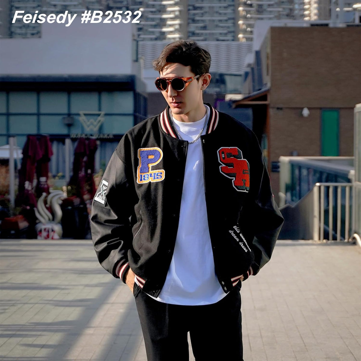 ÉÌƷͼƬ 22 | B09WN3J4YZ | FEISEDY Retro Round Steampunk Sunglasses Women Men Leatherwear B2532