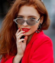ÉÌƷͼƬ 115 | B0DTHVTKB5 | FEISEDY Retro Oval Sunglasses for Women 90s Narrow Round Lightweight Shades Y2k Trendy Sunnies B1171
