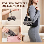 ÉÌƷͼƬ 30 | B0H4QTYMQP | FEISEDY Soft Crocodile Textured Leather Sunglass Bag, Portable Glasses Pouch With Button Clip Wrist Strap B0366