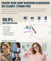 ÉÌƷͼƬ 28 | B0GV3QRRGW | FEISEDY Oval Cat Eye Blue Light Blocking Glasses for Women Clear Lens B0395