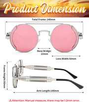 ÉÌƷͼƬ 28 | B0BD4MSMZQ | FEISEDY Aviator Sunglasses for Men Women Steampunk Round Metal Frame B2351