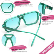 ÉÌƷͼƬ 39 | B0B9BNZRMZ | FEISEDY Retro Aviator Square Sunglasses for Women Men UV400 B2939