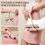 ÉÌƷͼƬ 15 | B0H4QTYMQP | FEISEDY Soft Crocodile Textured Leather Sunglass Bag, Portable Glasses Pouch With Button Clip Wrist Strap B0366