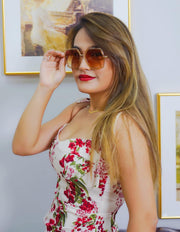 ÉÌƷͼƬ 42 | B08C7TTTDN | FEISEDY Women Large Hexagon Inspired Sunglasses Fashion Irregular Design Style Geometric B2503