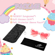 ÉÌƷͼƬ 6 | B0CHVGHKSV | FEISEDY 2 Pack Vintage Heart Sunglasses Toddler De Sol Gafas Beach Party Holiday Sun Glasses B2903