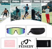 ÉÌƷͼƬ 28 | B0CBRSHNT3 | FEISEDY Sports Sunglasses for Men and Women, UV400 Protection Cycling Goggles Golf Baseball Driving Fishing B0022