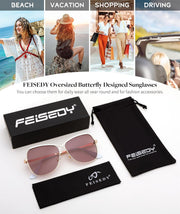 ÉÌƷͼƬ 15 | B08SJ7XN69 | FEISEDY Womens Cute Sunglasses Oversized Butterfly X Shape Design Cateye Lady Sunglasses B2738