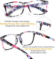 ÉÌƷͼƬ 10 | B07Z19XLDT | FEISEDY Vintage Reading Blue Light Blocking Glasses Women Men Reader Spring Hinge Glasses B2519