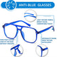 商品图片 53 | B0C6ZZXZ3F | FEISEDY Blue Light Glasses for Women Men Oversized Pilot Lightweight B2866