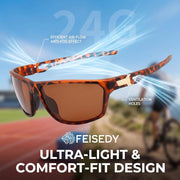 ÉÌƷͼƬ 5 | B0GZTNR5BZ | FEISEDY Sport Sunglasses Polarized UV400 Protection for Men Women B1389