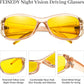 商品图片 85 | B081YY5RM3 | FEISEDY Classic Womens Night Glasses Driving Anti Glare Wrap Around Yellow Sunglasses B2548