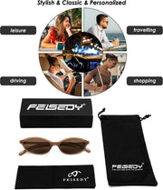 ÉÌƷͼƬ 73 | B0DMN69R27 | FEISEDY Retro Oval Cat Eye Sunglasses for Women 90s Narrow Lightweight Shades Y2k Trendy Sunnies B0257