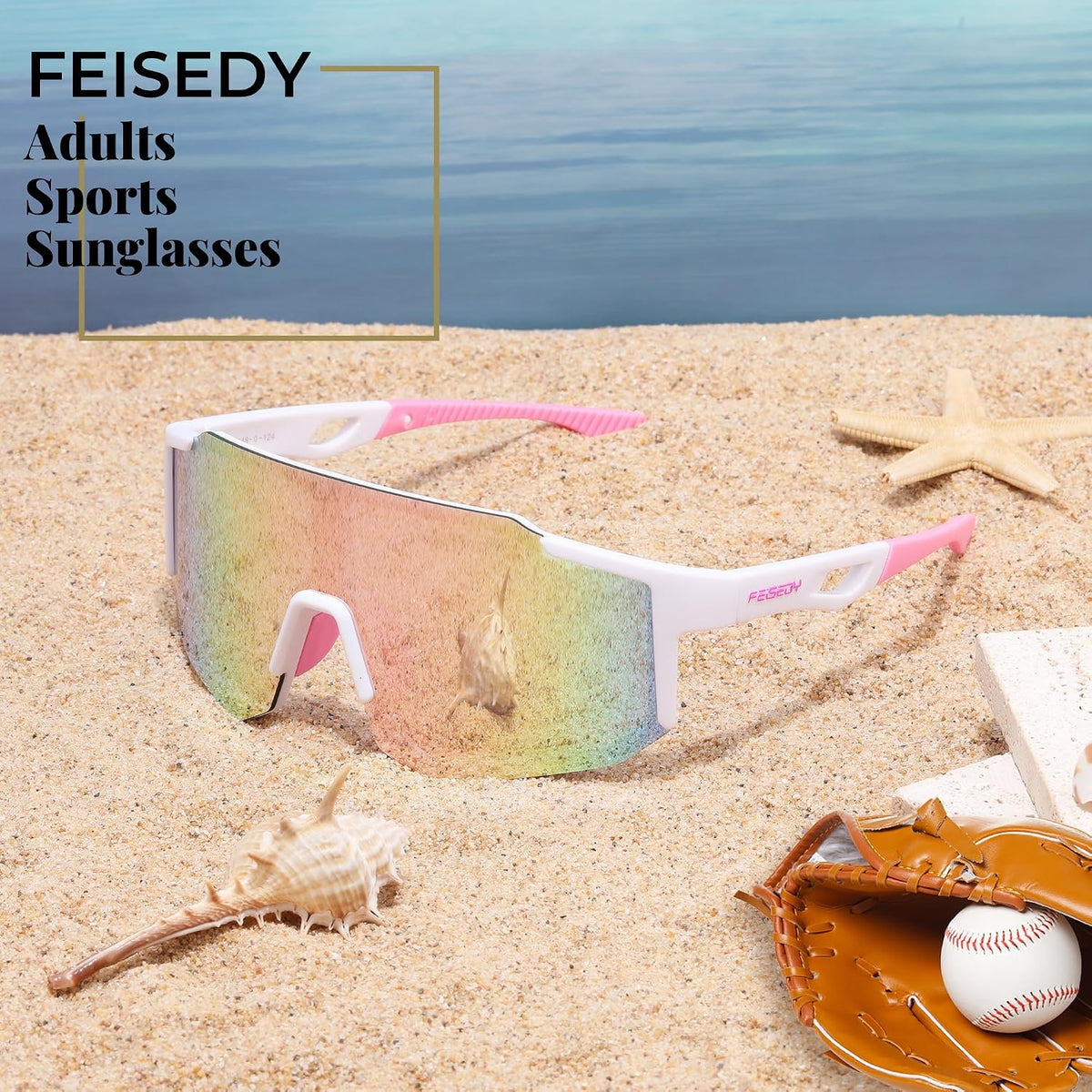 ÉÌƷͼƬ 7 | B0DTYL7JBV | FEISEDY Sports Sunglasses for Men, Women and Teens - Baseball, Biking, Cycling UV400 Protection B2388