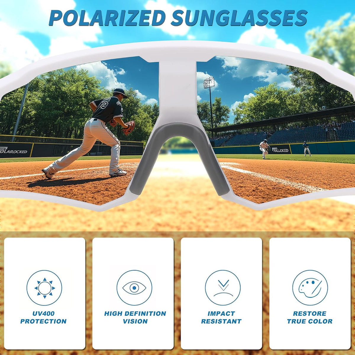 ÉÌƷͼƬ 9 | B0D78XVKSX | FEISEDY Polarized Cycling Glasses Sports Sunglasses, UV400 Protection Baseball Running Glasses for Men Women Youth B0180