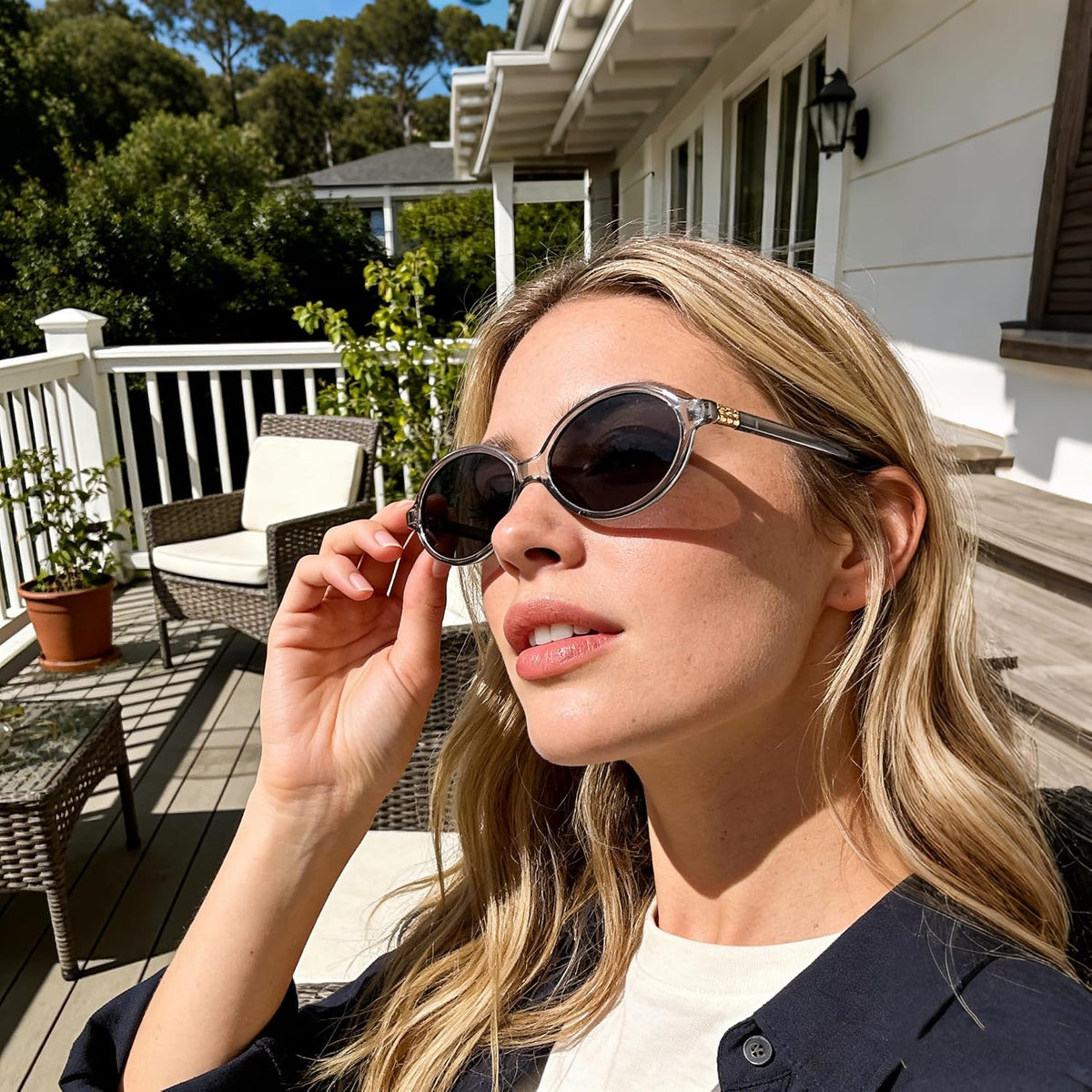 ÉÌƷͼƬ 47 | B0DTHVTKB5 | FEISEDY Retro Oval Sunglasses for Women 90s Narrow Round Lightweight Shades Y2k Trendy Sunnies B1171