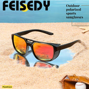 ÉÌƷͼƬ 10 | B0FV3CK7PF | FEISEDY Polarized Sunglasses Men Women Side Shield Goggles Retro Pilot Square Steampunk Fishing Sun Glasses B0348