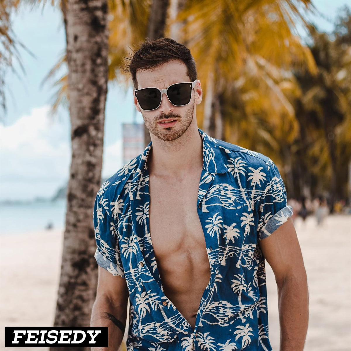 ÉÌƷͼƬ 10 | B0D9N67YQ7 | FEISEDY Folding Polarized Fit Over Glasses Sunglasses for Women Men Lightweight Foldable Sunglasses Over Glasses B0218