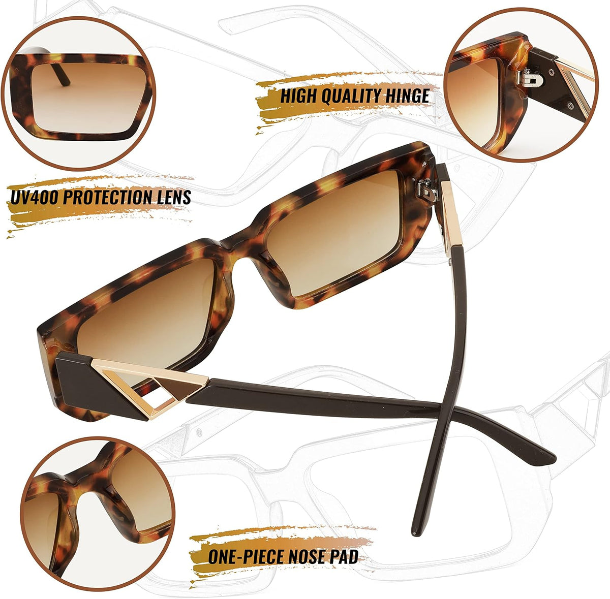 ÉÌƷͼƬ 12 | B0BP7NZR55 | FEISEDY Small Fashion Square Sunglasses for Women Men 90s Vintage Rectangle Sunglasses B2972