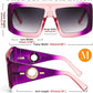商品图片 13 | B0CYX6Y87W | FEISEDY Retro Oversized Avaitor Sunglasses for Women Men Bold Thick Frame Flat Top Shades B0126