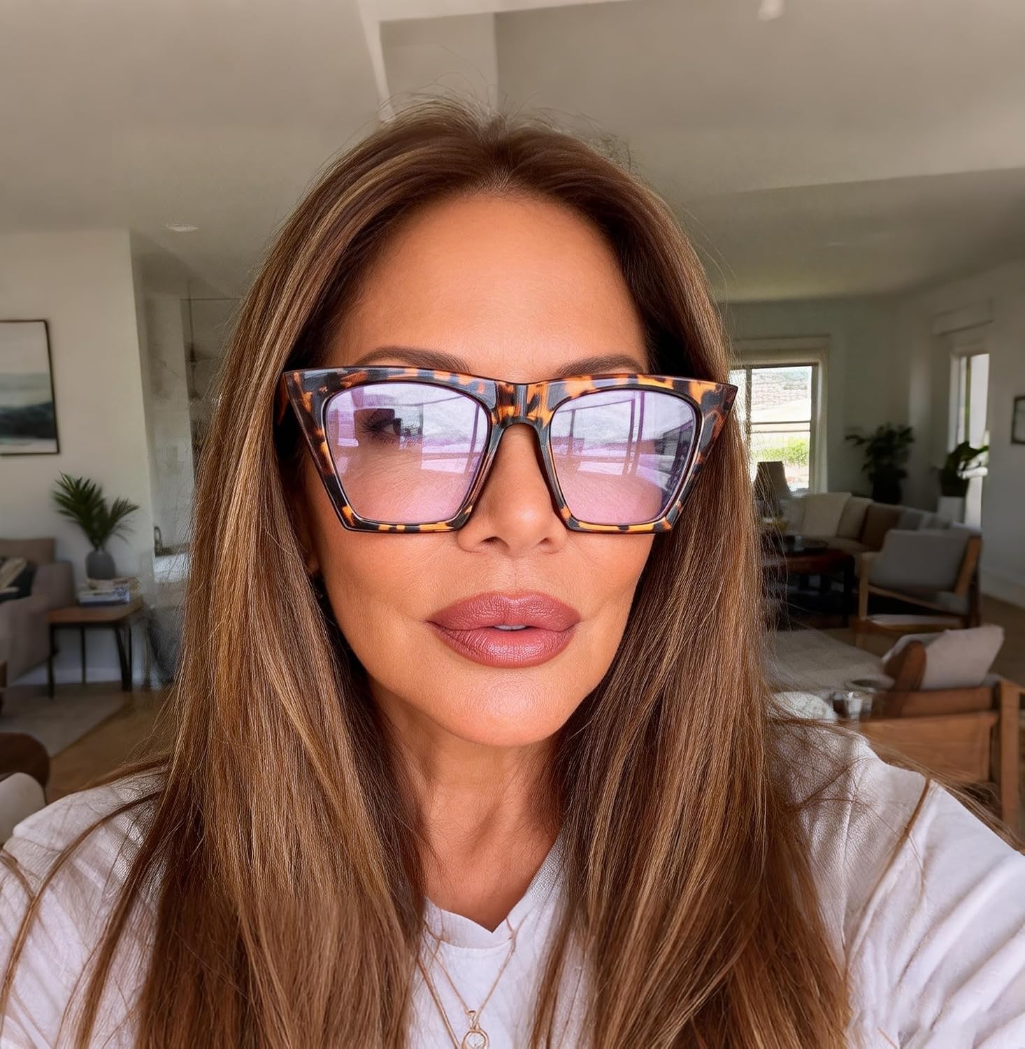 商品图片 10 | B08VNQPH3Y | FEISEDY Square Cat Eye Reading Glasses Blue Light Blocking Women Fashion Cateye Reader Anti Glare Digital Eyestrain B2604