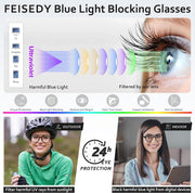 ÉÌƷͼƬ 4 | B0DR831C71 | FEISEDY Sports Blue Light Glasses for Men Lightweight Anti Slip Running Cycling Square Glasses Computer Eyeglasses B0156