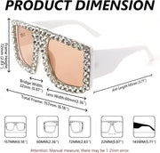 ÉÌƷͼƬ 27 | B09YHJ846J | FEISEDY Square Diamond Sunglasses for Women Retro Fashion Shiny Rhinestone Sun Glasses B2916