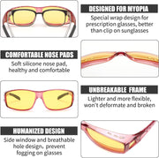 ÉÌƷͼƬ 49 | B089YRDYMP | FEISEDY Polarized Fit Over Glasses Sunglasses Men Women Wrap Around B2593
