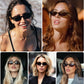 商品图片 3 | B0DMN6519L | FEISEDY Retro Oval Cat Eye Sunglasses for Women 90s Narrow Lightweight Shades Y2k Trendy Sunnies B0257
