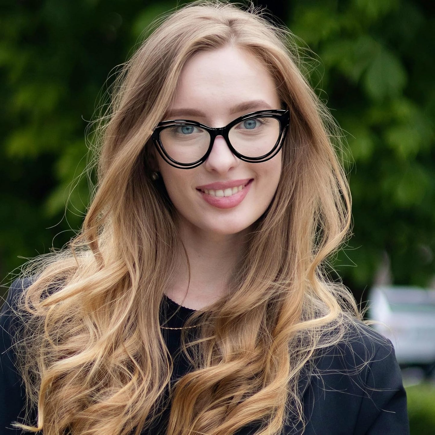 商品图片 3 | B0D56HXLGF | FEISEDY Blue Light Blocking Glasses Women Vintage Cat Eye Frame Anti Fatigue B0169