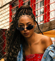 ÉÌƷͼƬ 2 | B0CHYTCP8J | FEISEDY Retro Oval Sunglasses Women Men Y2K Fashion Designer Cosplay Glasses Party Accessories B2376