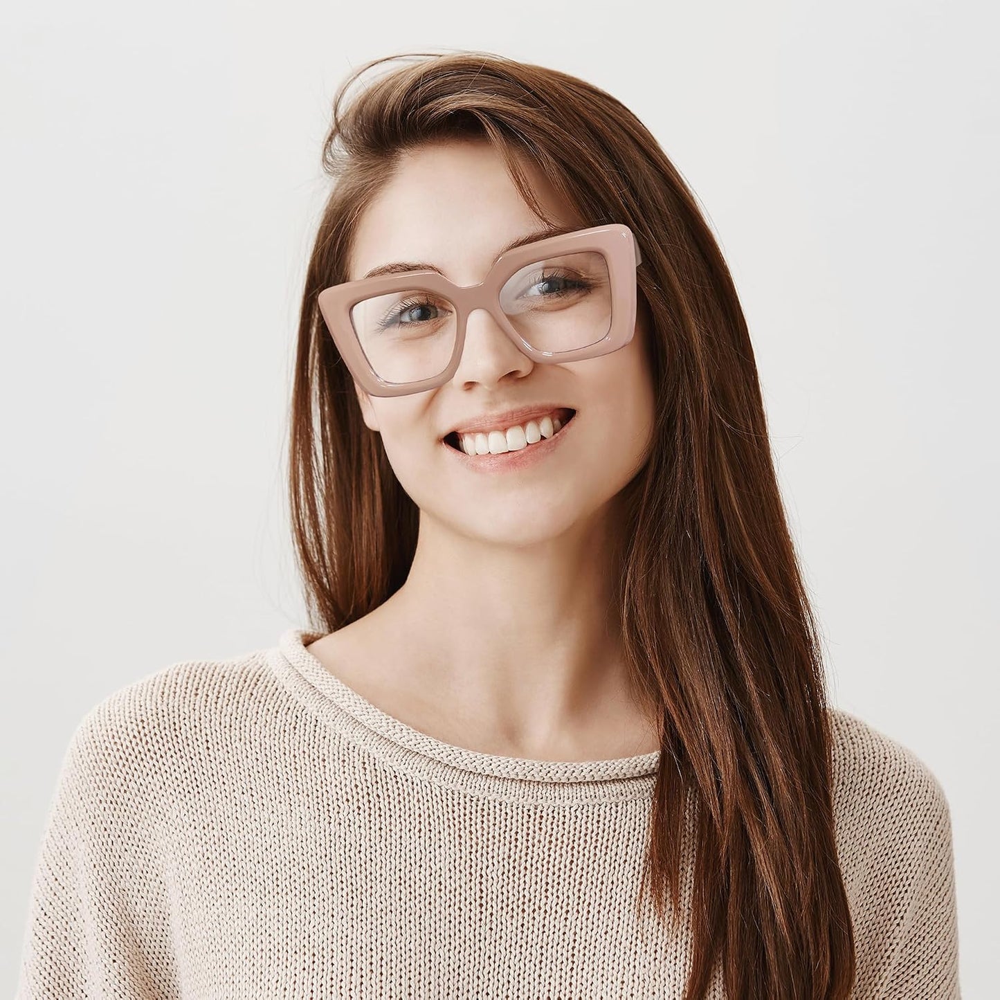商品图片 18 | B0CSS4158B | FEISEDY Oversized Square Blue Light Blocking Glasses for Women Men Fashion Computer Glasses Reduce Eye Strain B0111