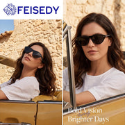 ÉÌƷͼƬ 2 | B0GSYML7HF | FEISEDY Retro Oval Cat Eye Sunglasses for Women Men B0411